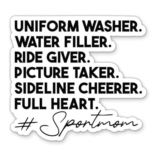 Uniform Washer Water Filler Sport Mom Sticker - 5" Laptop Sticker - Waterproof Vinyl for Car, Phone, Water Bottle - Funny Sports Mom Soccer Baseball Football Decal -  Fun Way Gifts Company, SM-8301-5IN