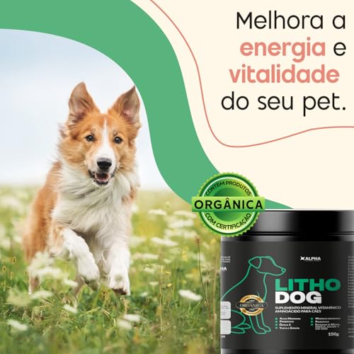 Litho Dog – Suplemento Mineral e Vitamínico para Cães | Algas Marinhas, Ômega 3, Minerais Orgânicos,
