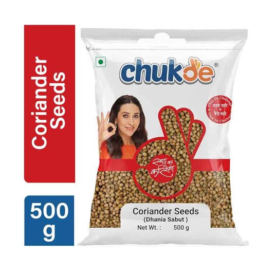 Image of Chukde Dhania Sabut - 1 Kg (500 Gm x 2) Whole Coriander Seeds for Cooking, also known as Dhania, Malli, Dhaniyalu, Kottambari Beeja