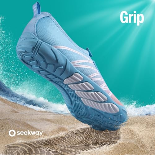 seekway water shoes men women adult quick-dry aqua sock barefoot for beach swim river pool lake hiking kayaking surfing