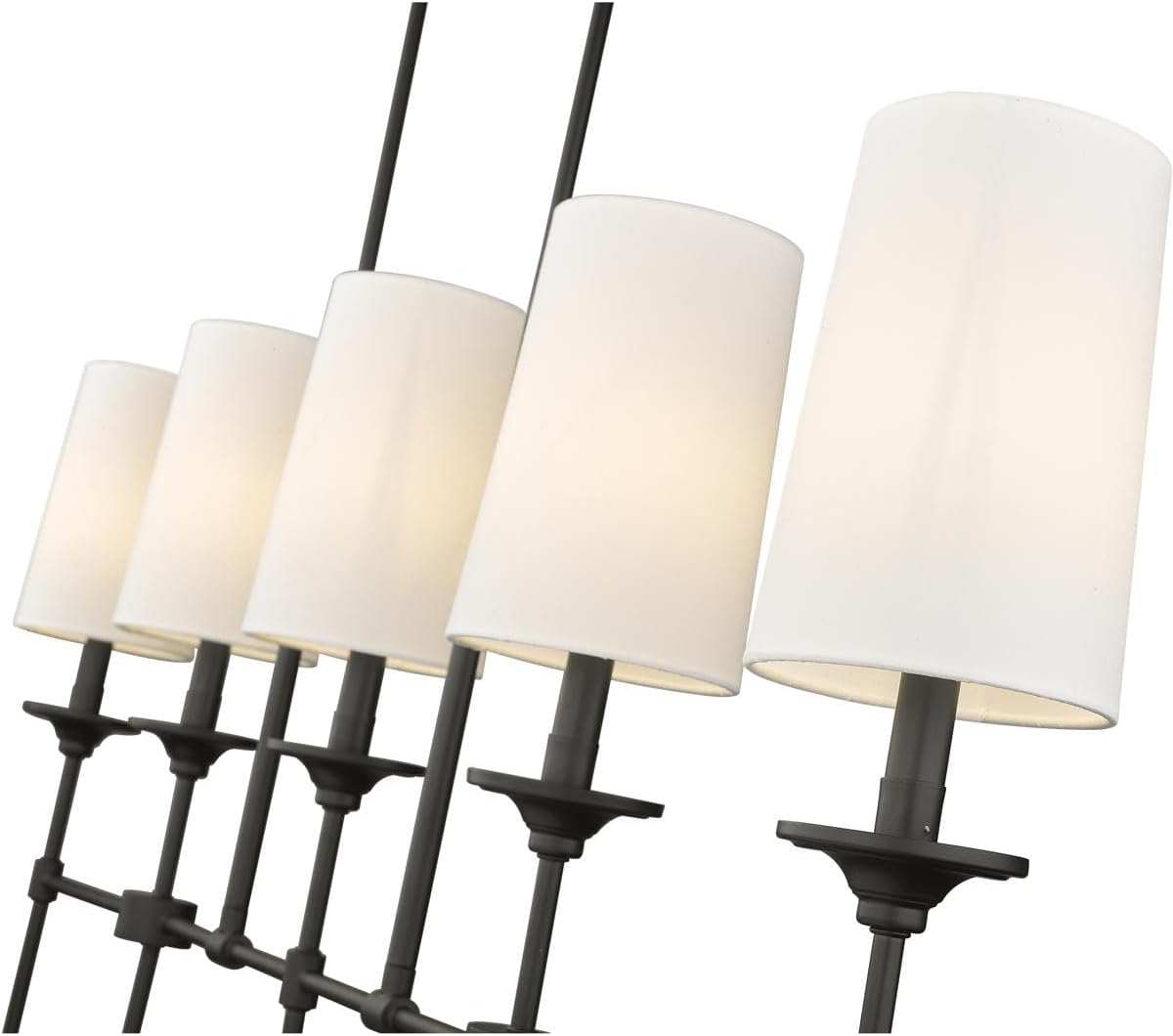 Z-Lite 3033-5L-MB Emily Chandelier, 5-Light 300 Total Watts, Matte Black