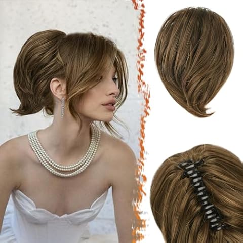 BARSDAR 8 Inch Claw Clip Hair Bun Extension Cover