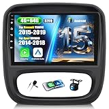 Zomolither 4+64G Android 15 Autoradio für Renault TRAFIC 2015-2019/Opel VIVARO 2014-2018-Wireless Carplay Android Auto, 9 Zoll Bildschirm Autoradio mit GPS/WiFi/FM/RDS SWC+Rückfahrkamera