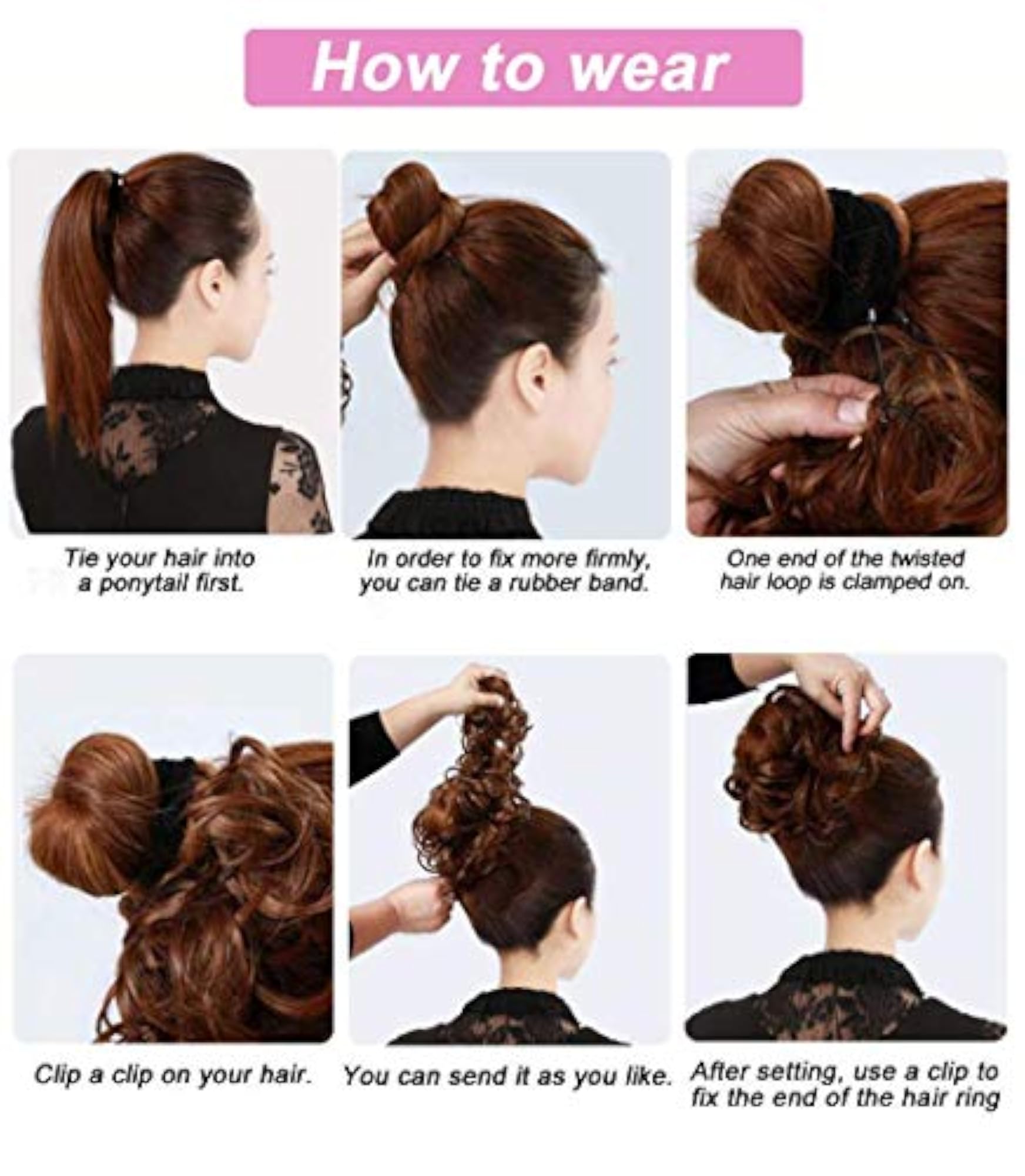 Frill Hair Extensions Elastic Stretchable Synthetic Frill