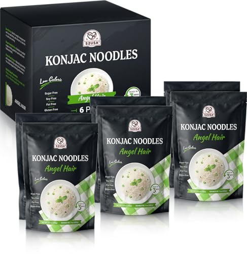 52USA Konjac Shirataki Noodle, Angel Hair, Low Carb Pasta 52.8 Oz (1500 g), Keto and Paleo Friendly,...