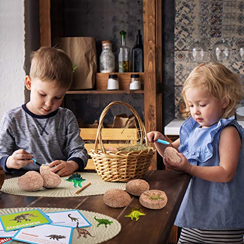 Dig Up Dinosaur Fossil Eggs, Break Open 12 Unique Eggs And Discover 12 Cute Dinosaurs, Easter Digging Toy For 3 4 5 6 7 8 9-12 Year Old Boys Archaeology Science Stem Gift #TOP6