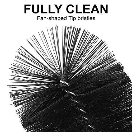 Image of Long Bottle Brush, 15.64 in Bendable Cleaner Brushes for Cleaning Neck Beer Bottles, Wine, Baby Bottles, Water Bottles, Tumblers, Flask, Bird Feeder, Vase, Pipes and Brewing Supplies Black /1Pack
