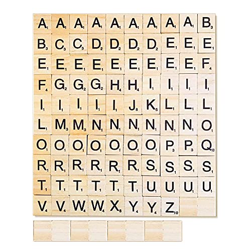 108 Letras de Madera Rompecabezas de la A a la Z - Artesanía, Regalo, Decoración de Habitación (Incluye 10 Piezas en Blanco)