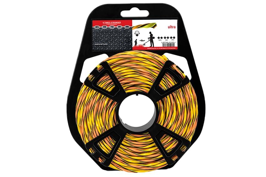NAJDER Fil de Coupe Twist 3,0mm/62m, Fil de Remplacement pour Coupe-Herbe Ultra L3, Fil de Coupe Torsadé pour Gazon, Corde pour Coupe-Bordures et...