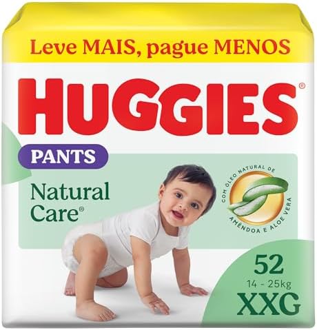 Huggies Fralda Pants Premium Natural Care XXG - 52 Un