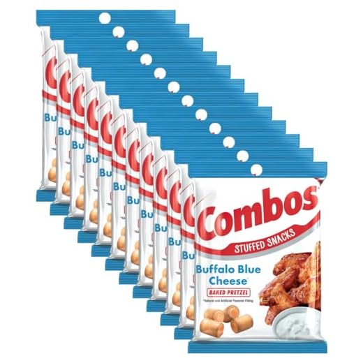 COMBOS Cheese Snacks Buffalo Blue Cheese Crackers Snack Packs,12 Bulk Bags