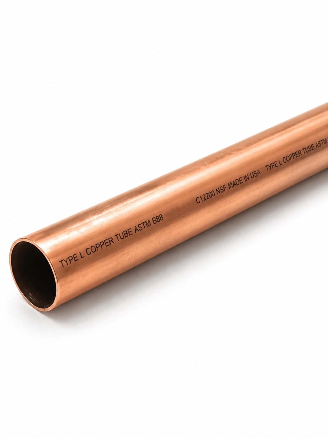 1/2 Inch Type L Copper Pipe (12 inch Rigid)