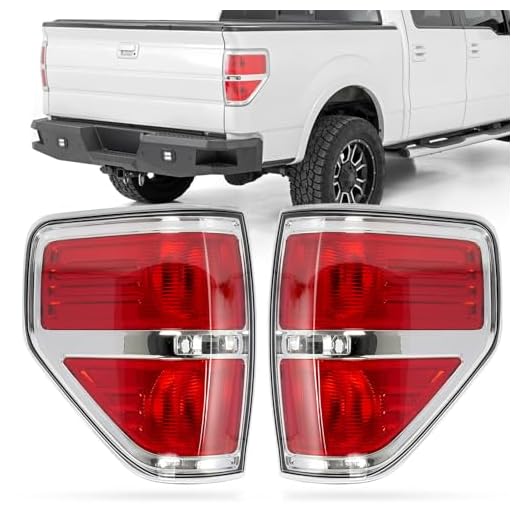 RANSOTO Pickup Truck Tail Light Compatible With 2009-2014 Ford F-150 F150 Rear Taillight Replaces BL3Z13404B, BL3Z13405B (Sliver)