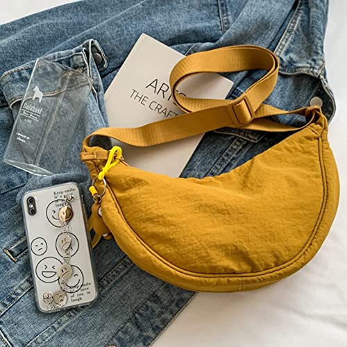 Crescent Nylon Crossbody for Women Men - Lightweight Hobo Sling Shoulder Purse - Small Dumpling Bag with Adjustable Strap by Generic - Used condition - Image 3