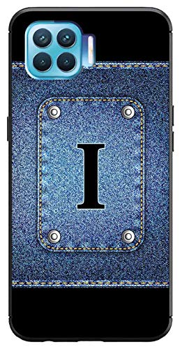 Image of Amazon Brand - Solimo Designer Button Jeans Alphabet-I Printed Soft & Flexible Hybrid Back Case Mobile Cover for Oppo F17 Pro