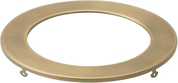 Kichler Direct-to-Ceiling Decorative Trim in Natural Brass, For Use with Kichler 6" Round Slim Fixtures, 1 Count, 7" W x .5" H, DLTSL06RNBR