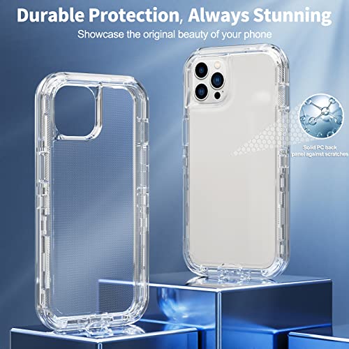 Coolden Compatible With Iphone 12 Pro Max Hybrid Clear Phone Case, Heavy Duty Protective Dual Layer Shockproof Case With Hard Pc Bumper Soft Tpu Back Compatible With Iphone 12 Pro Max 6.7 Transparent #TOP1