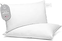 Vista 11 de Digital Decor Juego de 2 almohadas de hotel de lujo 100% algodón, tamaño estándar, hipoalergénicas, refrescantes, alternativas, para dormir, soporte