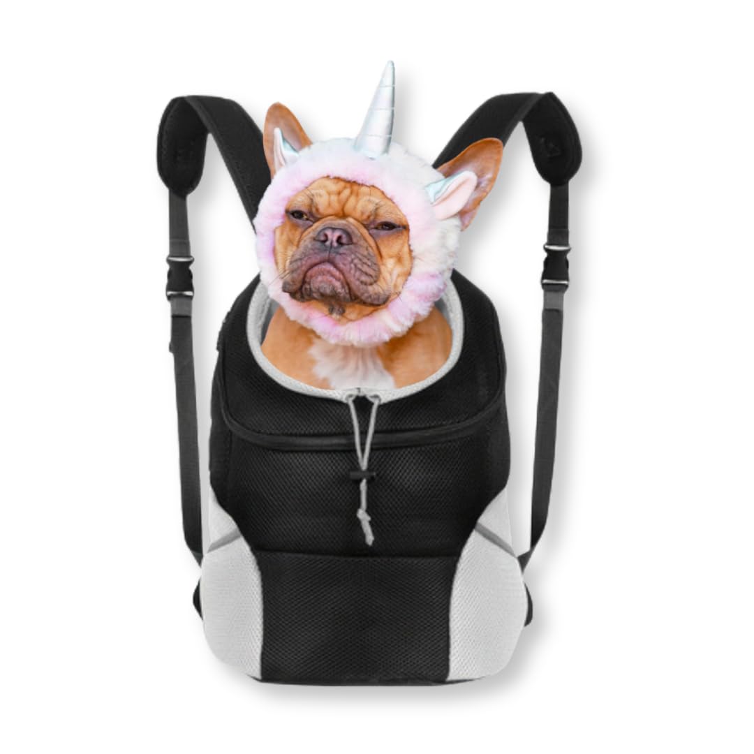 Dog Carrier Backpack Small Pet Travel Bag Puppy Pet Front Pack with Breathable Head-Out Design, Small