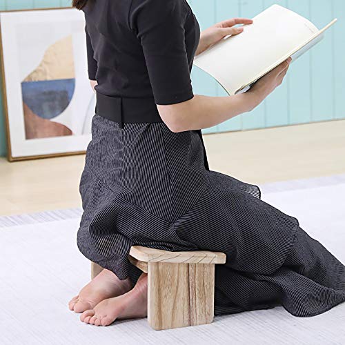 Caoo Meditation Bench Foldable - Yoga Benchtop Made Of Wood - Kneeling Meditation Bench For Deep Meditation #TOP1