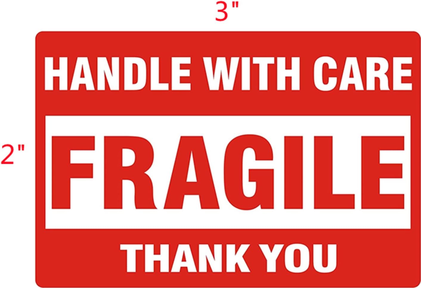 40 Rolls Fragile Stickers 2 x 3 Inch Fragile - Handle with Care - Thank You Warning Packing Labels (500 Labels/Roll)