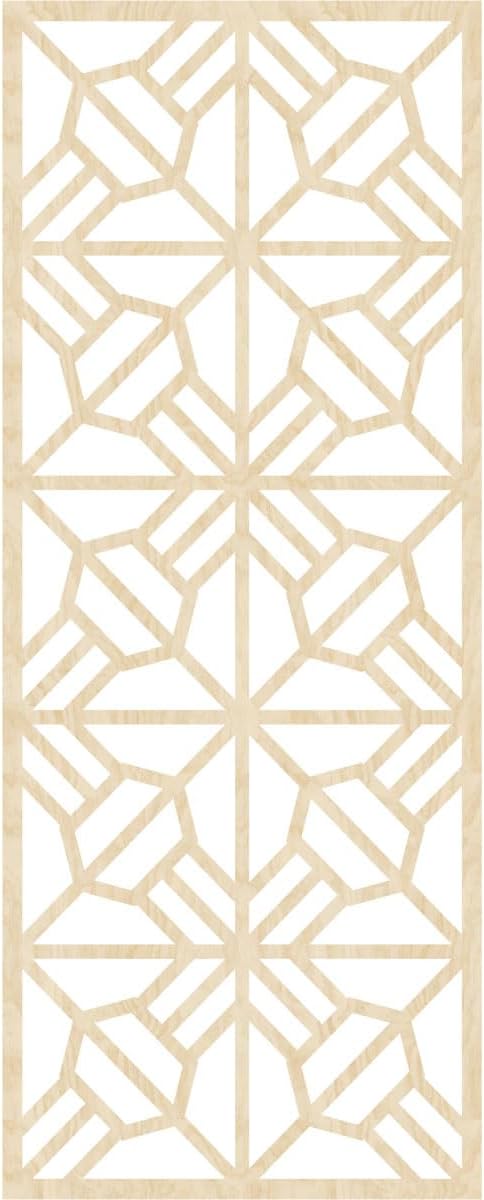 Auburn Decorative Pierced Fretwork Wood Wall Panels, 17 3/8"W x 44 3/8"H x 1/4"T, Birch