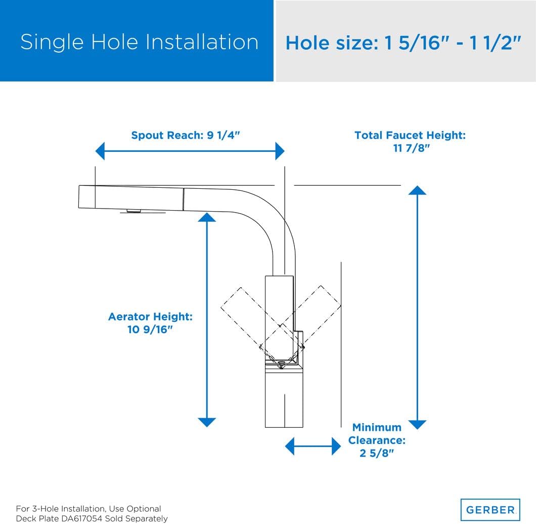 Stainless Steel Single Handle Pull-Out Kitchen Faucet