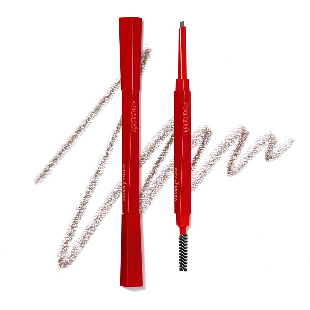 Espoir The Brow Balance Pencil #3 Soft Brown | Eye Brow Pencil that’s Natural and Easy to Draw without Clumping | A Detailed and Rich Eyebrow Texture | Korean Makeup