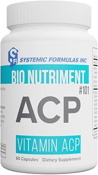 Systemic Formulas Bio Nutriment #101 Vitamin ACP 60 Capsules. Collagen Support, Winter Support, Immune Support.