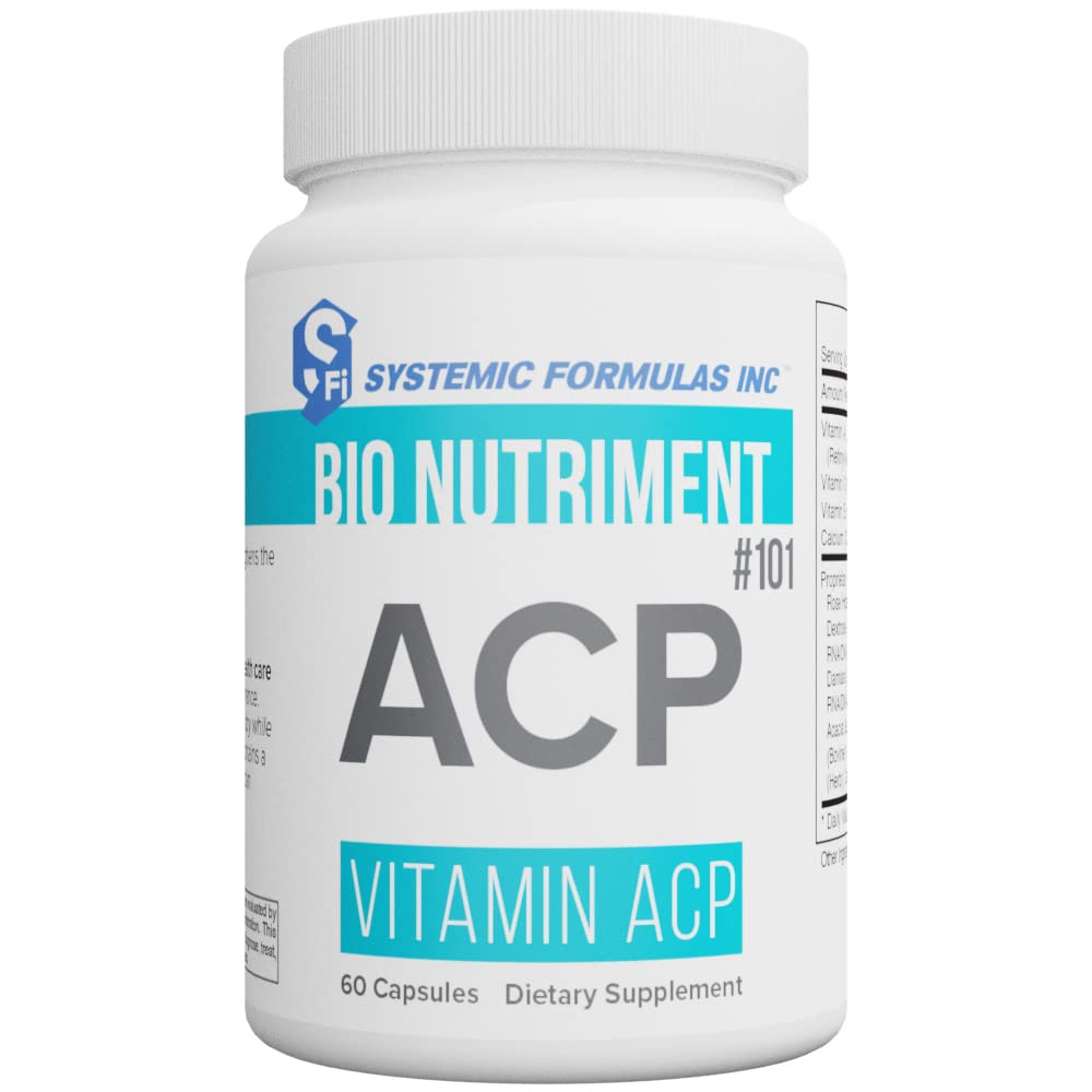 Systemic FormulasBio Nutriment #101 Vitamin ACP 60 Capsules. Collagen Support, Winter Support, Immune Support.