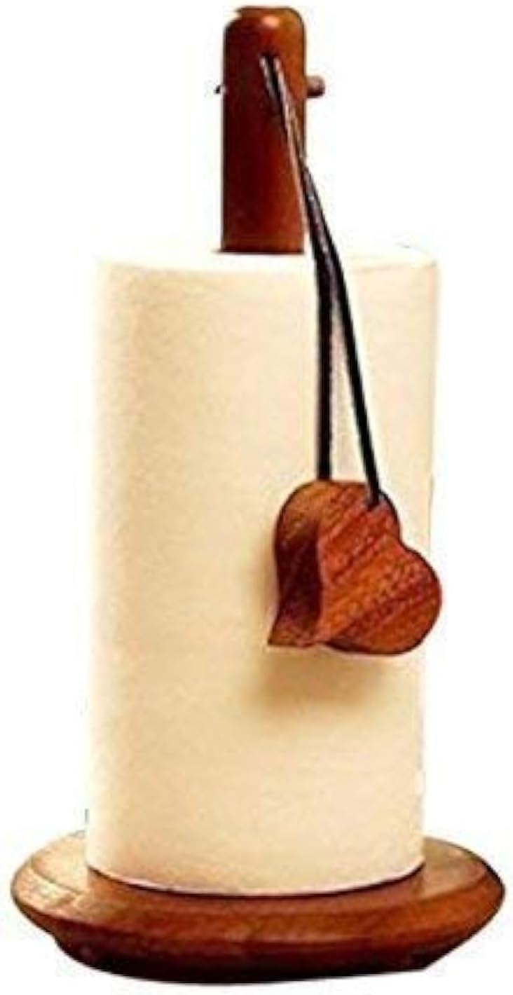 Wood Art Store Wooden Kitchen Storage Paper Stand Holder Paper Towel Holder Stand-up Kitchen Tissue Stand Roll Contemporary Paper Towel Holder (Brown)