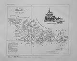  Departement Moselle carte gravure Kupferstich Karte map France Frankreich