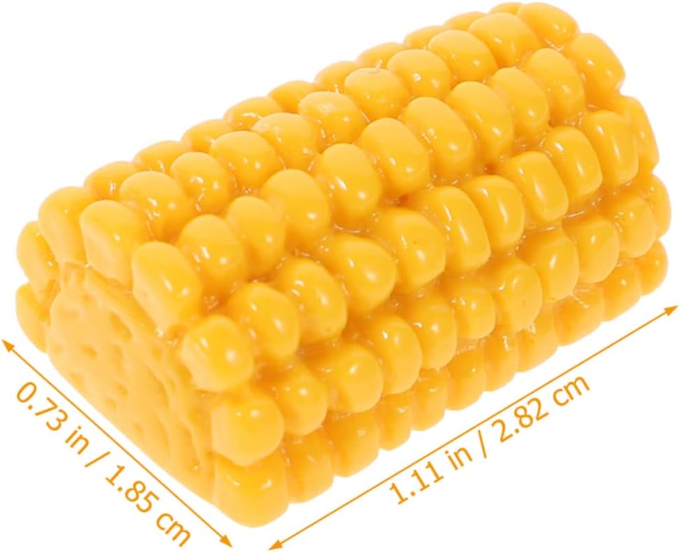 Kisangel 30Pcs Small Artificial Corn Slices Resin Accessories for DIY Crafts Phone Case Decorations Miniature Fake Corn for Handmade Kids Craft Supplies