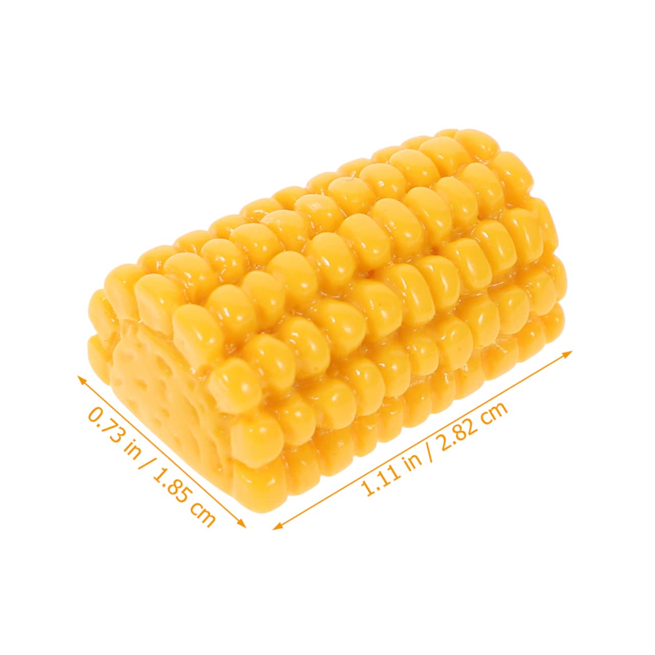 Kisangel 30pcs Simulation Corn Resin Fake Small Fake n Fake n Decors Artificial Slices Buttons Mini Fake Vegetable Charm Fake Decorations Children's Toys Handmade Toy Round Animal