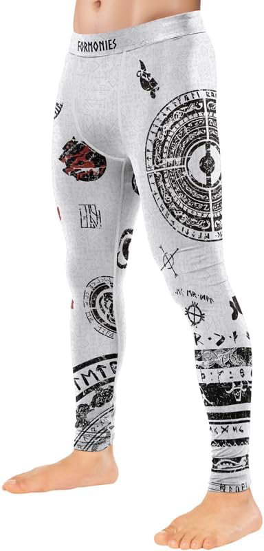 Viking Men's Compression Spats BJJ Men Tights for Working Out Training MMA Jiu Jitsu Grappling