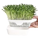 Opvonxeh Keimschale für Sprossen - Sojasprossen-Anzuchtset,Hydrokultur-Pflanzenanzuchtschalen für Gewächshauskulturen, hitzebeständiges Doppelschicht-Design