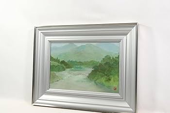 Amazon.co.jp: 真作 山岸純 日本画「静日」画寸 41cm×27cm 6号