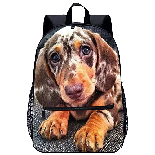 Sac à dos imprimé en 3D chien résistant et léger pour la maternelle