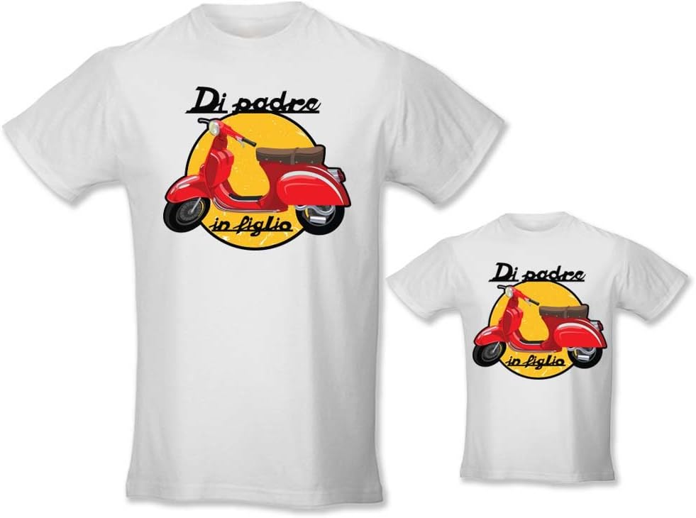 Coordinato t-shirt padre figlio dalla moto al carrozzino Per il papà