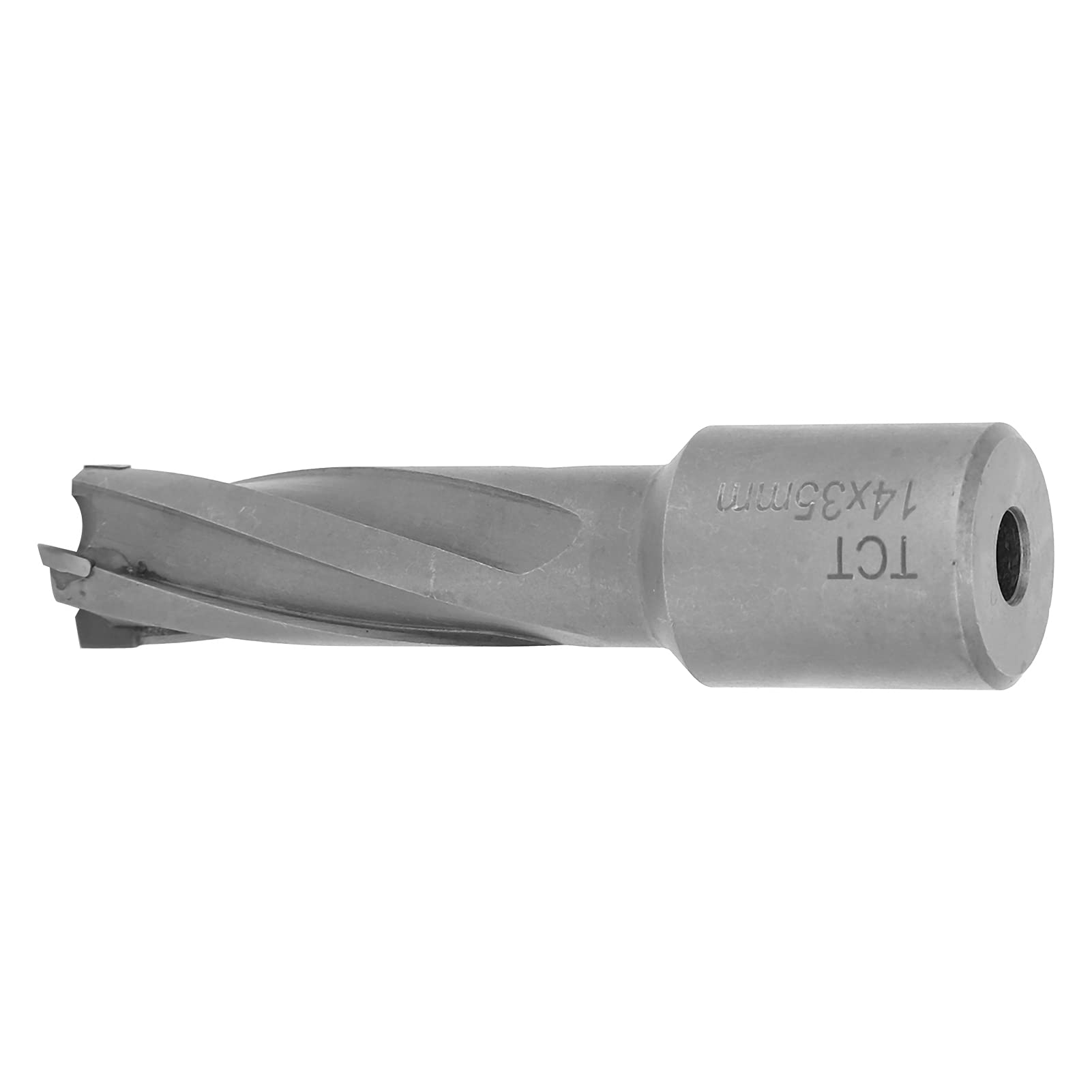 Foret à carotte annulaire creux à tige plate en TCT pour ouvreurs de trous, outil manuel pour l’acier et les matériaux durs, géométrie des bords à plusieurs couches avec une finiti (14 * 35mm)