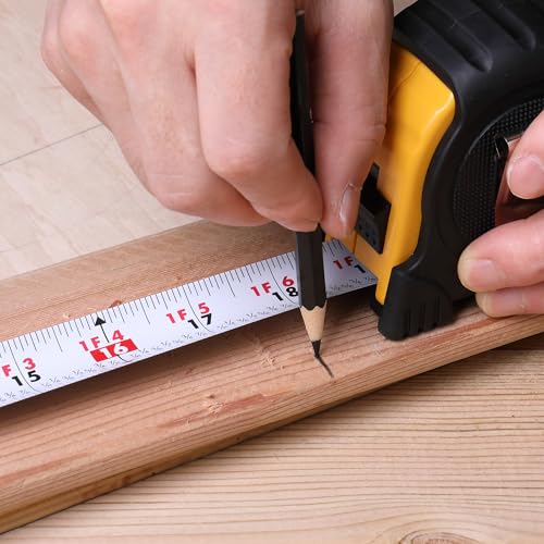 Image of Mr. Pen- Tape Measure, 25-Foot, Yellow, Double Sided Steel Measuring Tape Measure with Fractions, Easy Read Tape Measure 25 ft, Steel Tape Measure, Retractable Measuring Tape Retractable