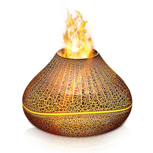 DAJASD Essential Oil Diffuser, Aromatherapy Diffuser, Quite Flame Diffuser, Cool Mist Humidifier, 160ML Oil Diffuser with Waterless Auto-Off, For Home, Bedroom, Office, Yoga