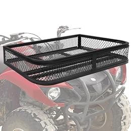 ATV Front Cargo Basket, Heavy Duty ATV Rack for Outdoor Storage