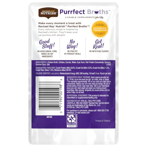 Nutrish Purrfect Broths Wet Cat Food Topper, 1.4 oz. Pouch (Rachael Ray) - image 9