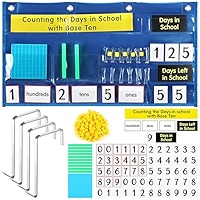Bobo Back To School Counting The Days With Base Ten Pocket Chart Place Value Teaching Materials
