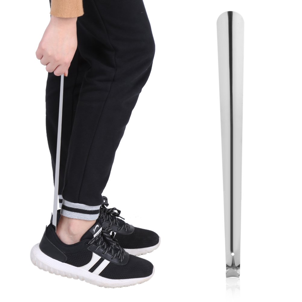 Schuhhorn Professional Edelstahl Langstiel Schuhhorn Glänzend Silber Metall Schuhhorn Schuhhorn für Männer Frauen Kinder Senioren