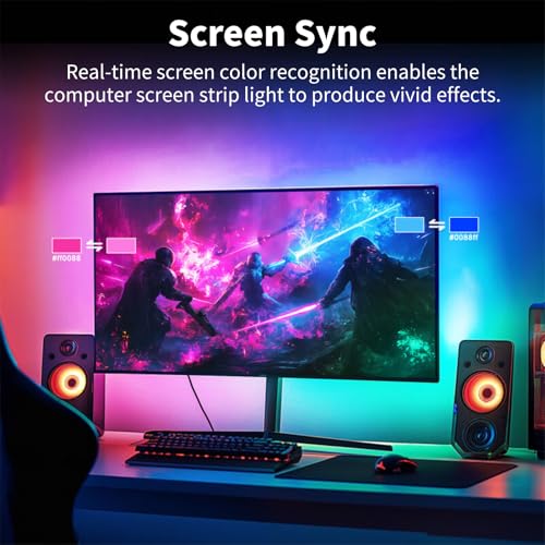 Tira LED sincronizada para pantalla de 34 pulgadas miniatura 4