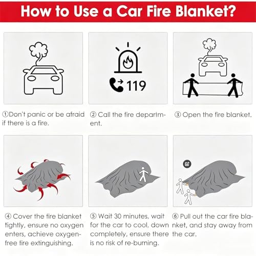 Couverture anti-feu en silicone haute résistance thermique pour auto - 8