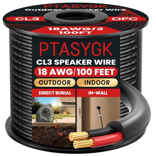 Cable de altavoz para exteriores anti UV CL3 que soporta humedad en sistemas de audio de patio