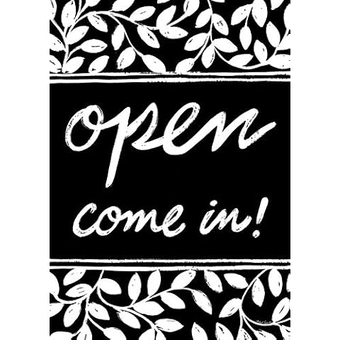 Toland Home Garden 1012404 Chalkboard Open Open Flag 28x40 Inch Double Sided Open Garden Flag for Outdoor House Welcome Flag Yard Decoration Cover